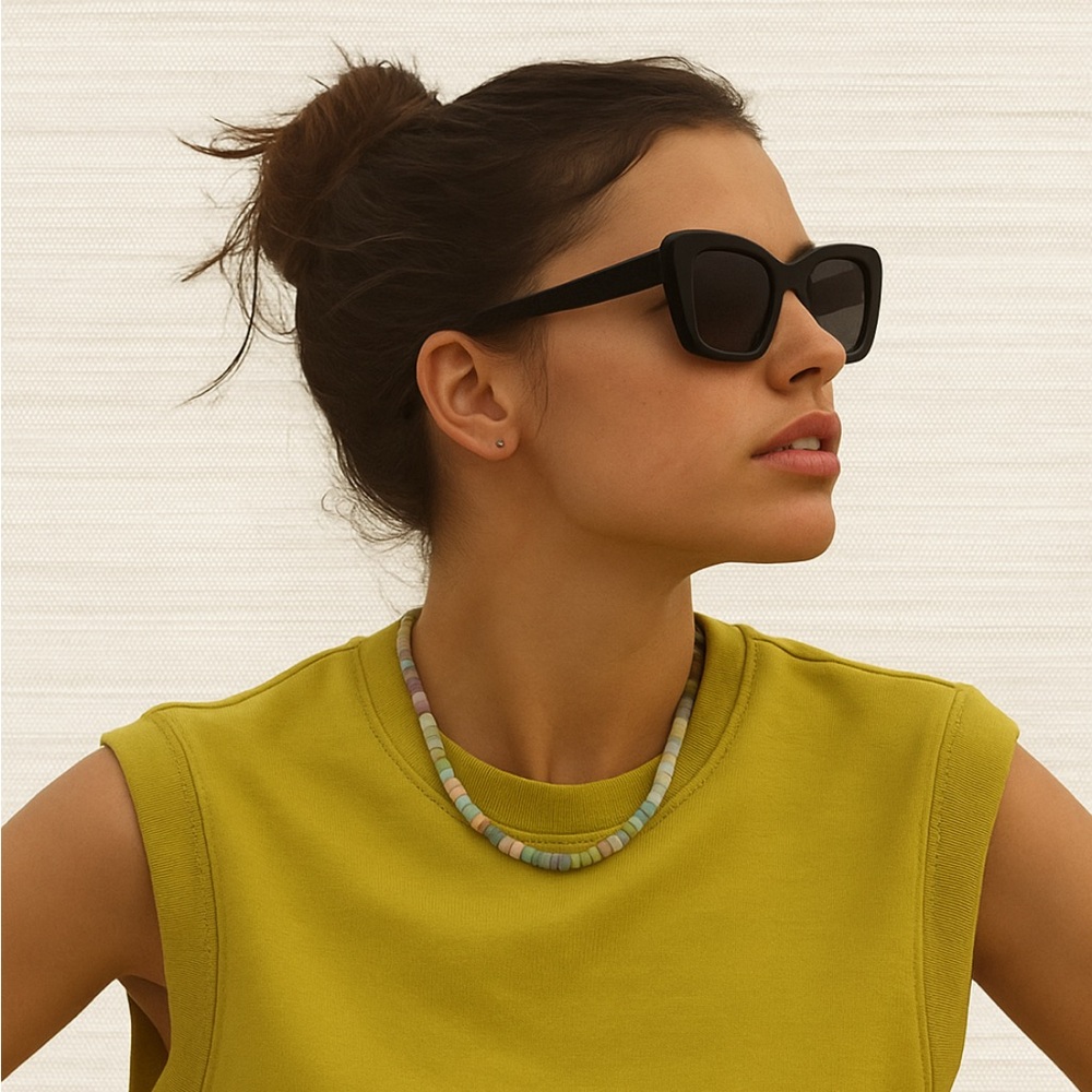 🌺🕶️ NWT Anthropologie Eyeking Butter Cateye Sunglasses – Black – One Size - Picture 6 of 9